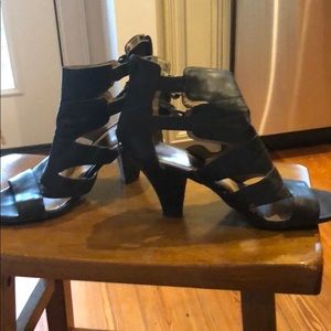 Black strappy heel